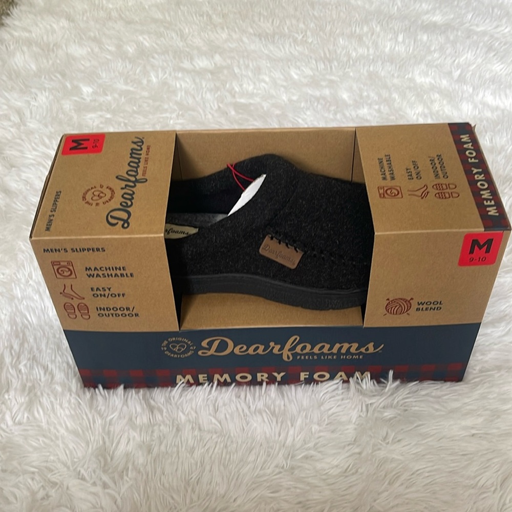 Dearfoam men’s 9/10 slippers